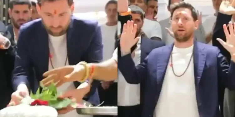 Lionel Messi Chants ‘Har Har Mahadev’, Offers Prayers as India Tour Concludes